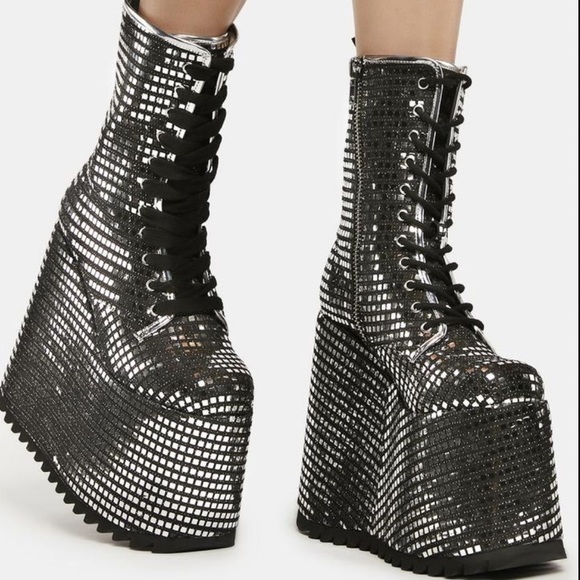 ❌SOLD❌ Club Exx Disco Fusion Platform Boots - Picture 1 of 6